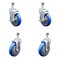 Service Caster 5 Inch Blue Polyurethane Wheel Swivel 12mm Threaded Stem Caster Brake, 2PK SCC-TS20S514-PPUB-BLUE-TLB-M1215-2S2 - alternate 1
